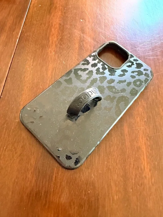 Loopy Case Black Leopard Phone Case with Loop - iPhone 12 Pro Max (6.7" Screen) - Picture 1 of 5